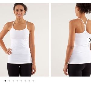 Lululemon power Y tank in white (2)